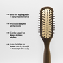 WALNUT RECTANGULAR HAIR BRUSH